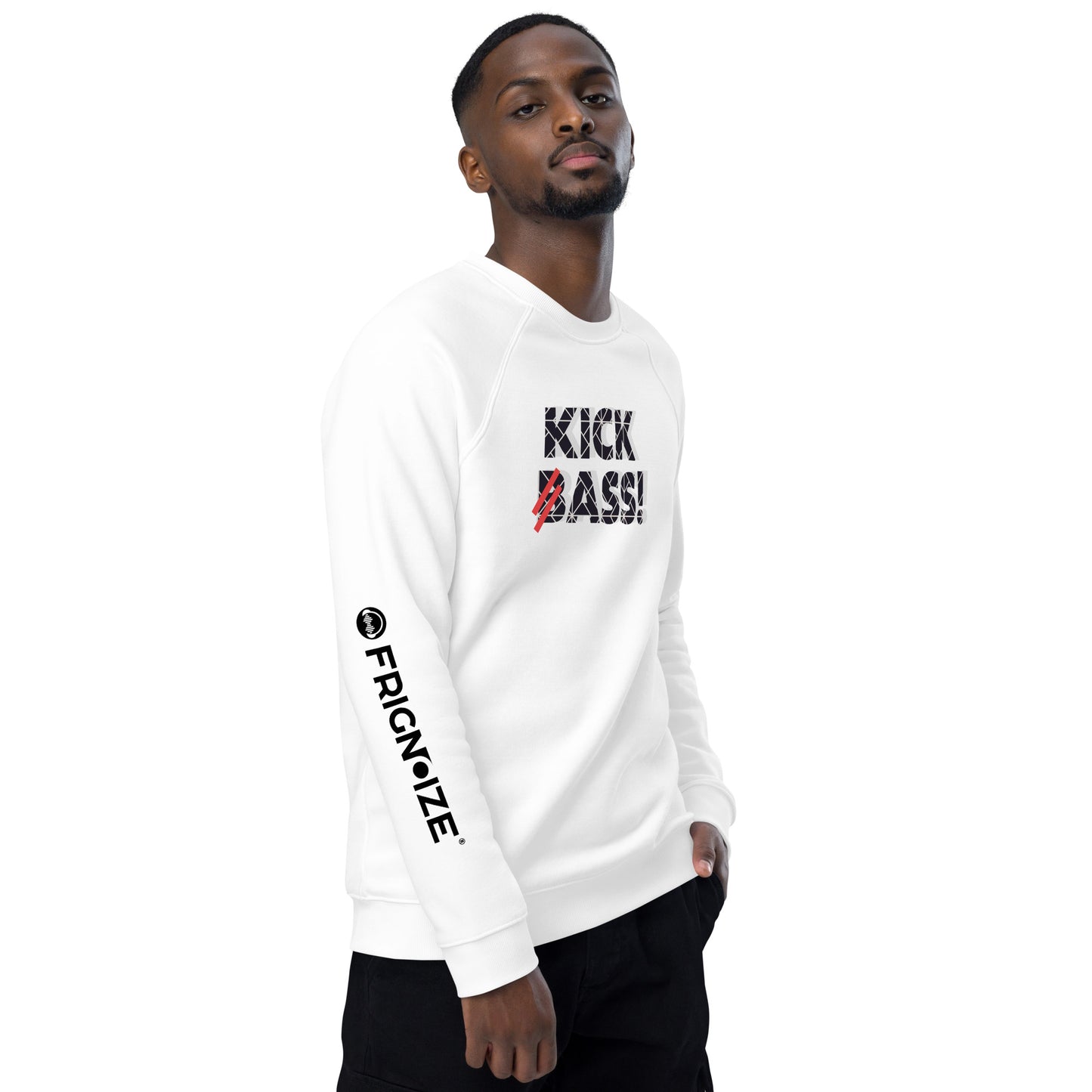 KICK (B)ASS! - Unisex Organic Raglan Sweatshirt