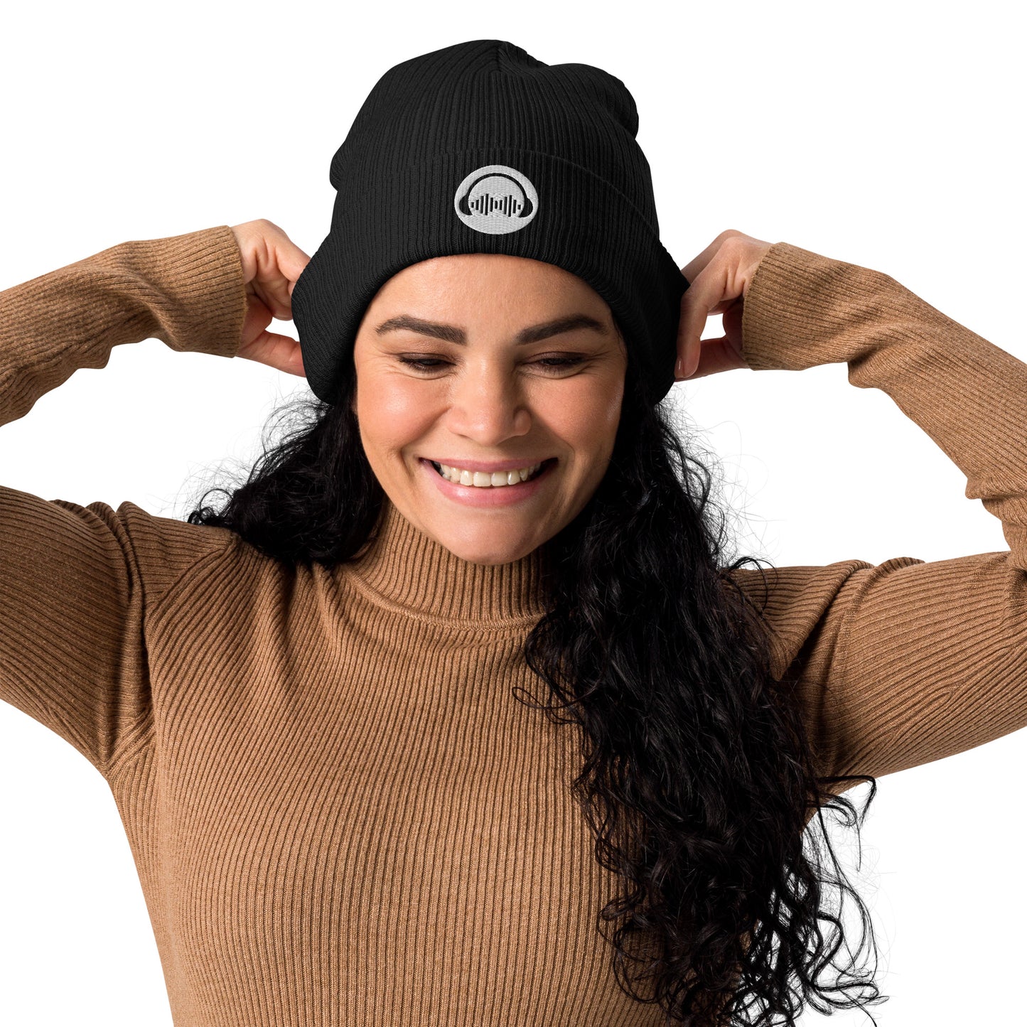FRIGNOIZE® Organic Ribbed Beanie (Only Logo)