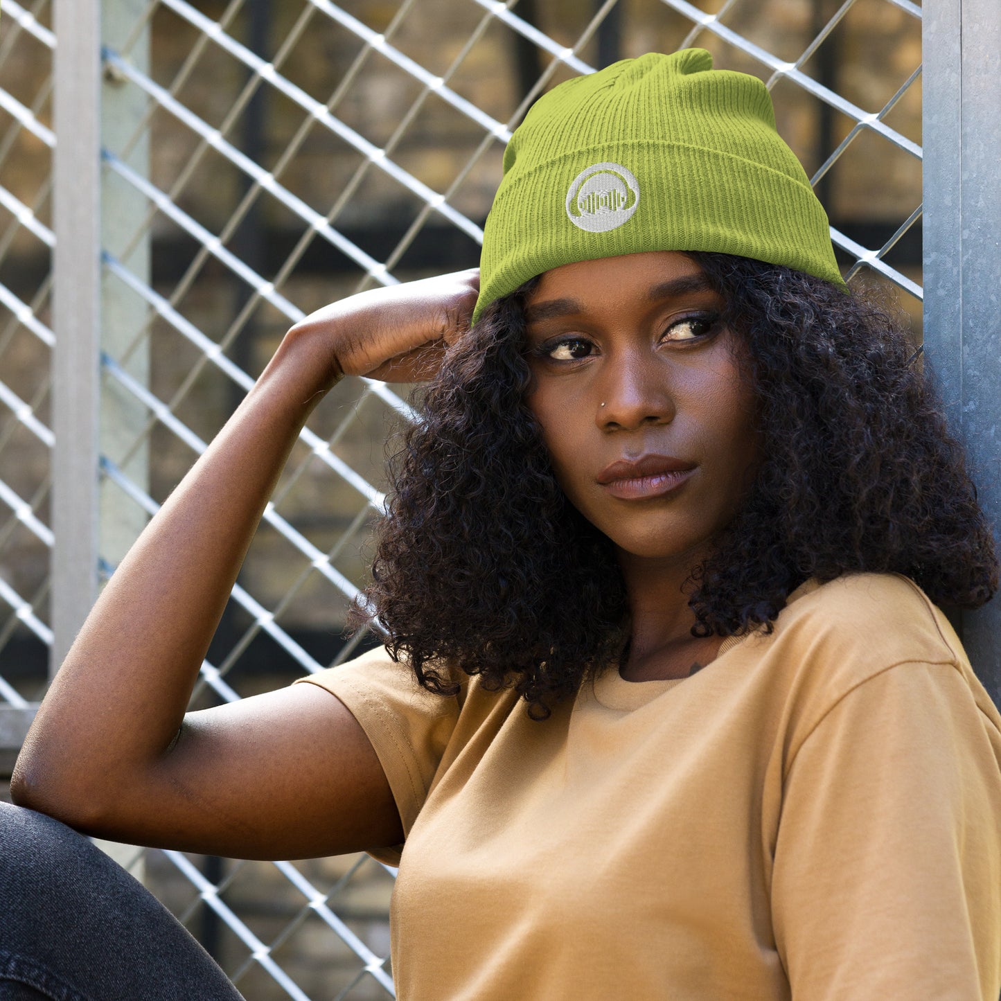 FRIGNOIZE® Organic Ribbed Beanie (Only Logo)