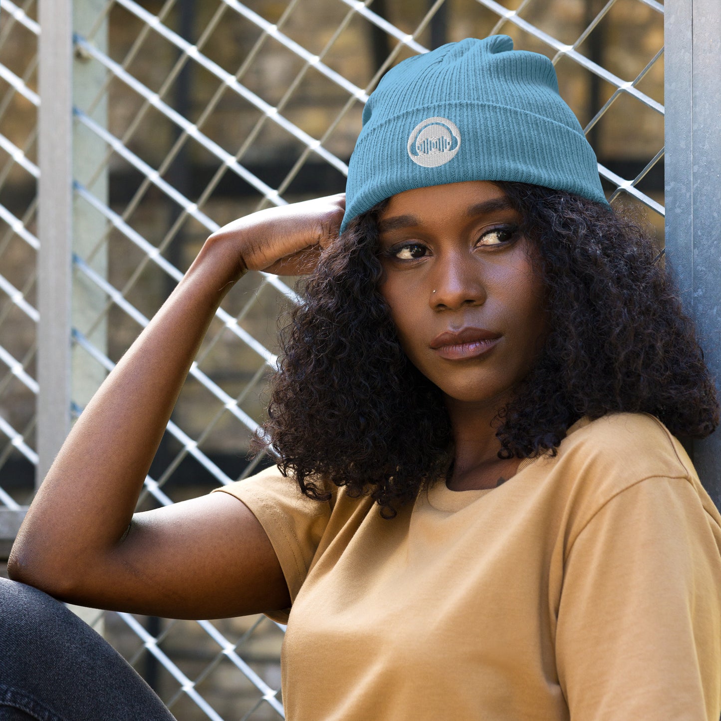 FRIGNOIZE® Organic Ribbed Beanie (Only Logo)
