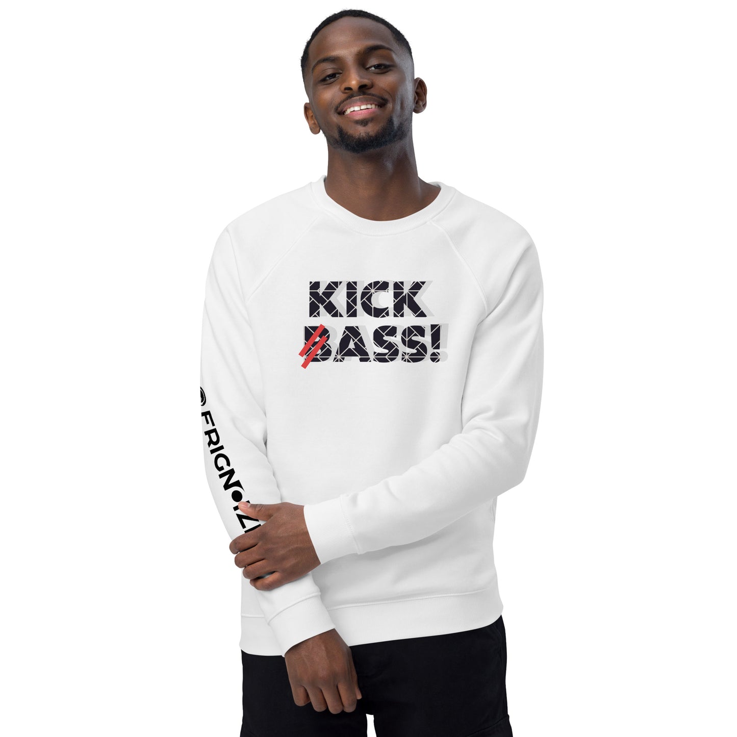 KICK (B)ASS! - Unisex Organic Raglan Sweatshirt