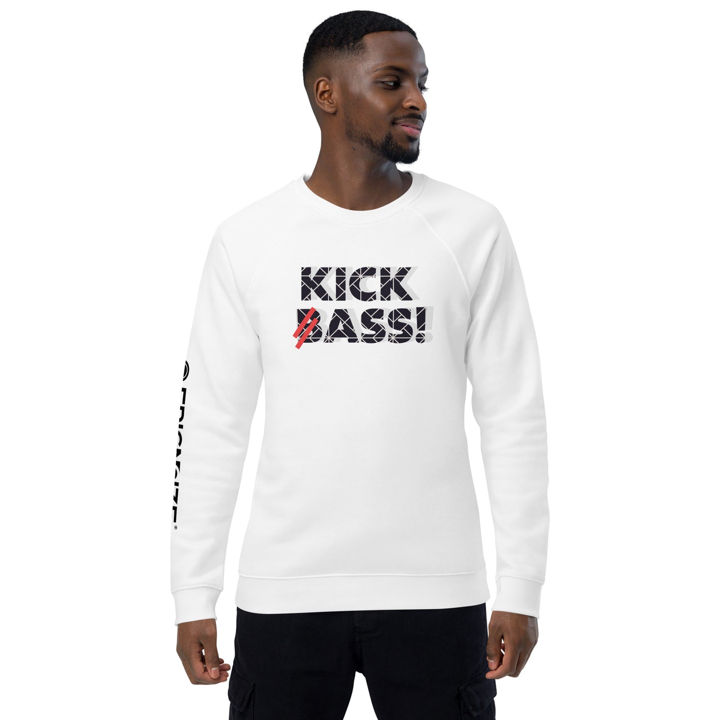KICK (B)ASS! - Unisex Organic Raglan Sweatshirt