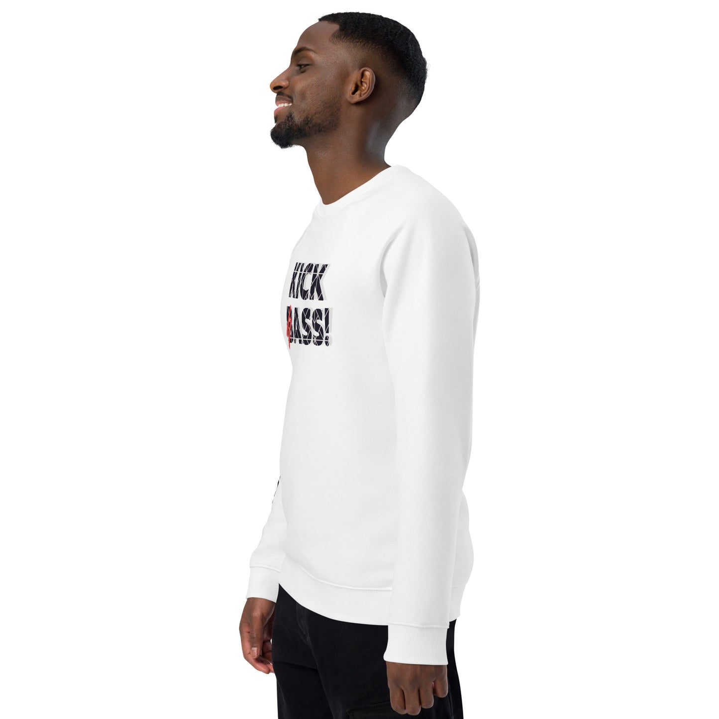 KICK (B)ASS! - Unisex Organic Raglan Sweatshirt
