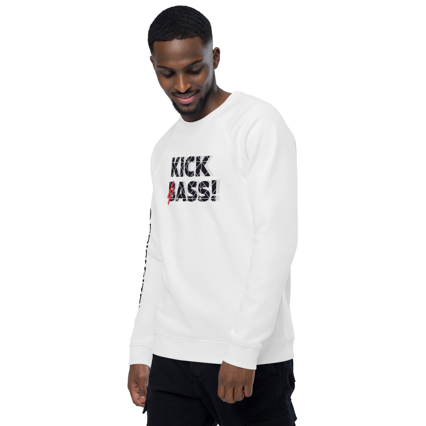 KICK (B)ASS! - Unisex Organic Raglan Sweatshirt